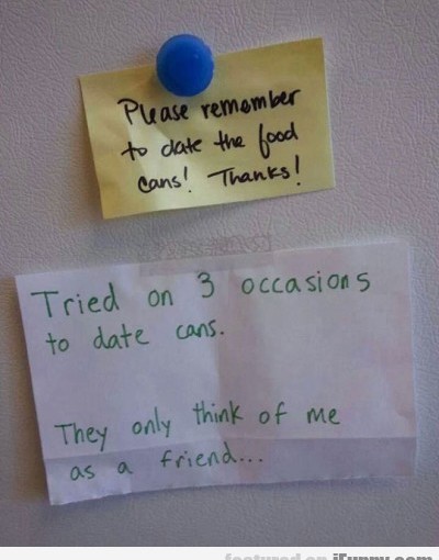 Please Remember To Date The Food Cans!